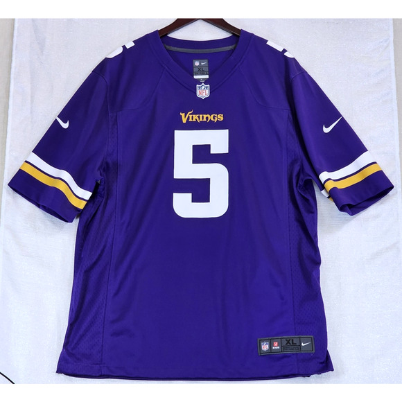 NIKE On Field MN Vikings Teddy Bridgewater #5 NFL Players Jersey Purple Size XL - Picture 1 of 11